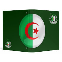 Algeria round flag with chrome like reflections binders by LesFennecs Algeria round flag with chrome like reflections binders