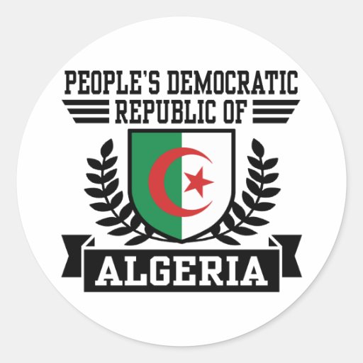 Algeria Round Sticker