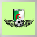 Algeria sophisticated soccer football crest poster