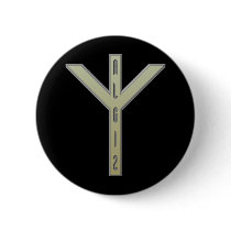 Algiz Rune gold Pin
