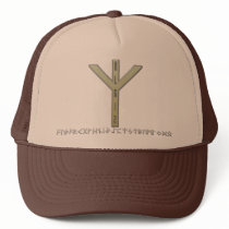 Algiz Rune gold Trucker Hat