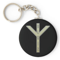 Algiz Rune gold Key Chain