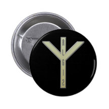 Algiz Rune gold Pin