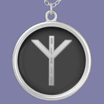 Algiz Rune grey necklaces