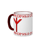 Algiz Rune red Coffee Mugs