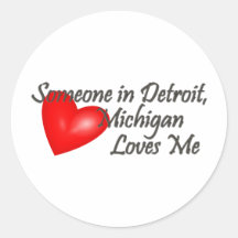 Alguien en Detroit me ama Pegatinas