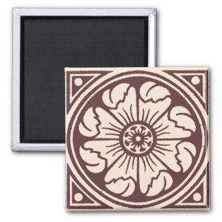 Alhambra Flower Tile One 2 Inch Square Magnet