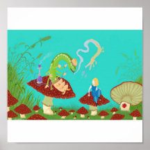 Alice and Caterpillar Poster