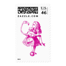 Alice and Flamingo Inked Pink Stamp