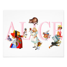 ALICE AND FRIENDS PERSONALIZED INVITATION