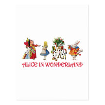 ALICE AND HER FRIEND FROM WONDERLAND POSTCARD