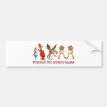 ALICE AND HER FRIENDS THROUGH THE LOOKING GLASS BUMPER STICKER