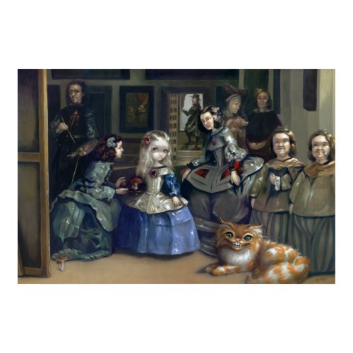 Alice and Las Meninas Art Print gothic wonderland print