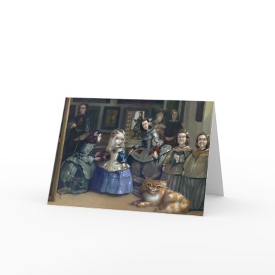 "Alice and Las Meninas" Greeting Card by strangeling