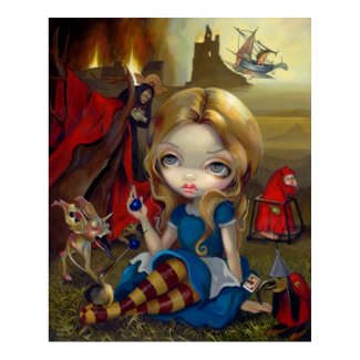 Alice and the Bosch Monsters ART PRINT Wonderland print
