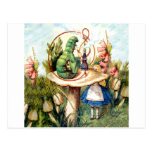 Alice and the Caterpillar in Wonderland Post Cards