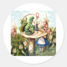 Alice and the Caterpillar in Wonderland Stickers