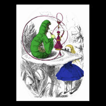 Alice and the Caterpillar postcards