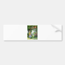 ALICE AND THE CHESHIRE CAT BUMPER STICKER