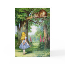 ALICE AND THE CHESHIRE CAT GREETING CARDS