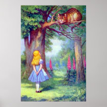 Alice and the Cheshire Cat Full Color Poster