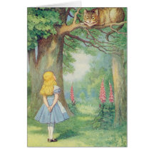 Alice and the Cheshire Cat Greeting Card