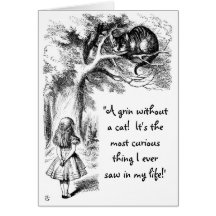 Alice and the Cheshire Cat Greeting Cards