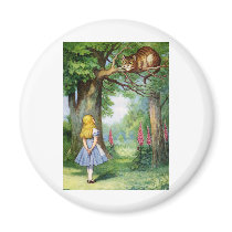 ALICE AND THE CHESHIRE CAT FRIDGE MAGNET