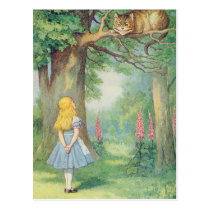 Alice and the Cheshire Cat postcards