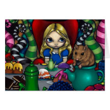 "Alice and the Dormouse" Greeting Card
