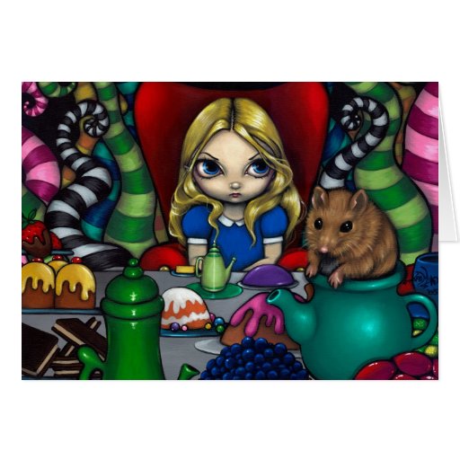 "Alice and the Dormouse" Greeting Card
