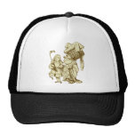Alice and the Duchess Inked Sepia Mesh Hat