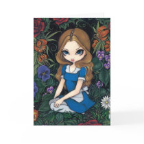 "Alice and the Flowers" Greeting Card