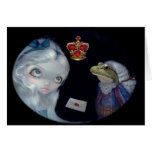 "Alice and the Frog Footman" Greeting Card