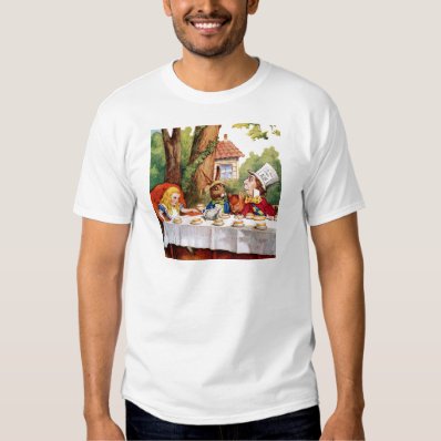 Alice and the Mad Hatter's Tea Party in Wonderland T-shirts
