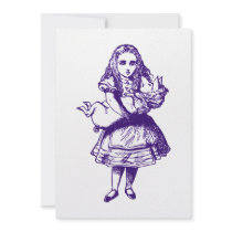 Alice and the Pig Baby Inked Purple Custom Announcement