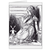 Alice and the White Rabbit Greeting Card