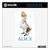 Alice and the White Rabbit in Wonderland Decal For iPod Touch 4G