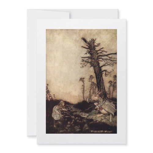 Alice and the White Rabbit invitation