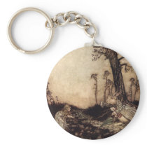 Alice and the White Rabbit Keychain