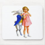 ALICE AND THE WHITE RABBIT MOUSE PAD
