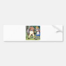 Alice and Tweedledee in Wonderland Bumper Sticker