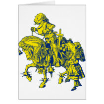 Alice and White Knight Inked Blue Yellow cards