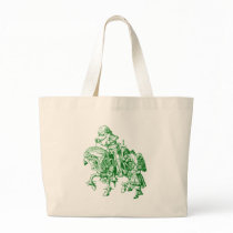 Alice and White Knight Inked Green bags