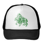 Alice and White Knight Inked Green Trucker Hats