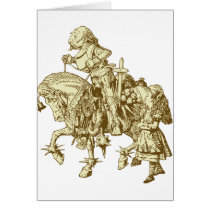 Alice and White Knight Inked Sepia cards
