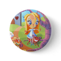 Alice and Wonderland buttons