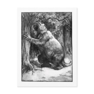 Alice B. Woodward: Megatherium art postcard by Ferntastic