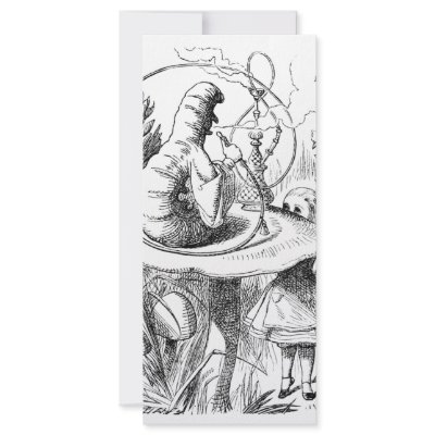 Alice consults The Caterpillar Rack Card Template by marcusfaith
