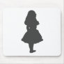 Alice Dark Grey Silhouette Mouse Pad